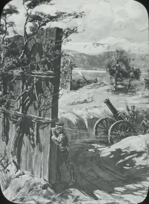 Framed Print : Russo-Japanese War - Masked Howitzers Framed Print : Russo-Japanese War - Masked Howitzers