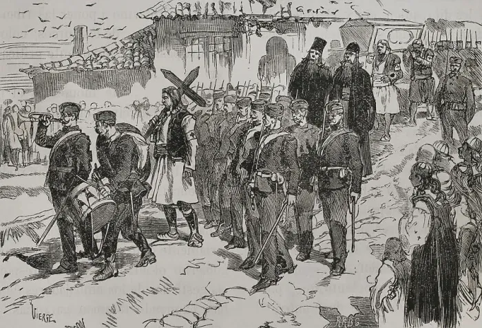 Framed Print : Russo-Turkish War (1877-1878). Burial of a Serbian Framed Print : Russo-Turkish War (1877-1878). Burial of a Serbian