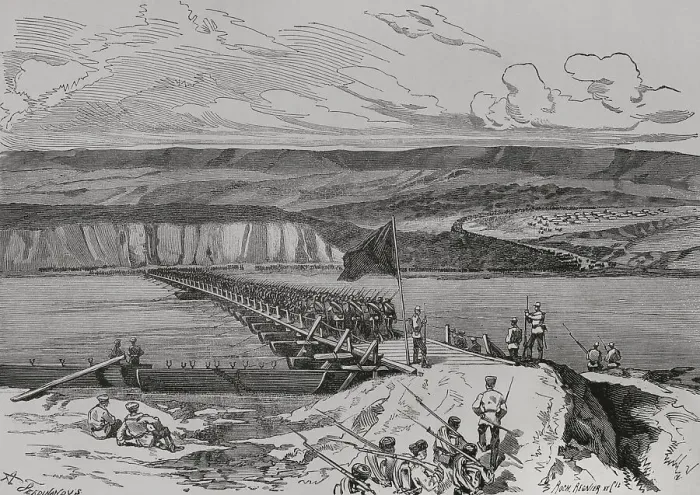Framed Print : Russo-Turkish War (1877-1878). Crossing the Danube Framed Print : Russo-Turkish War (1877-1878). Crossing the Danube