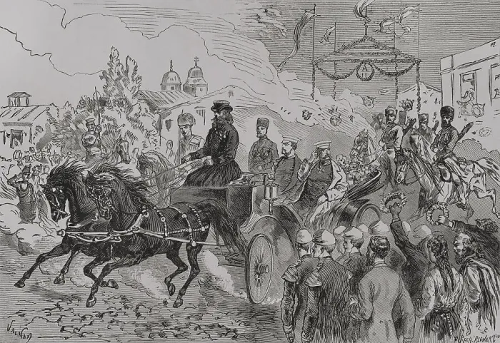 Framed Print : Russo-Turkish War (1877-1878). Entry of Tsar Alexander Framed Print : Russo-Turkish War (1877-1878). Entry of Tsar Alexander