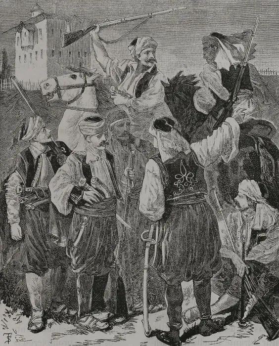 Framed Print : Russo-Turkish War (1877-1878). Ottoman irregular Framed Print : Russo-Turkish War (1877-1878). Ottoman irregular