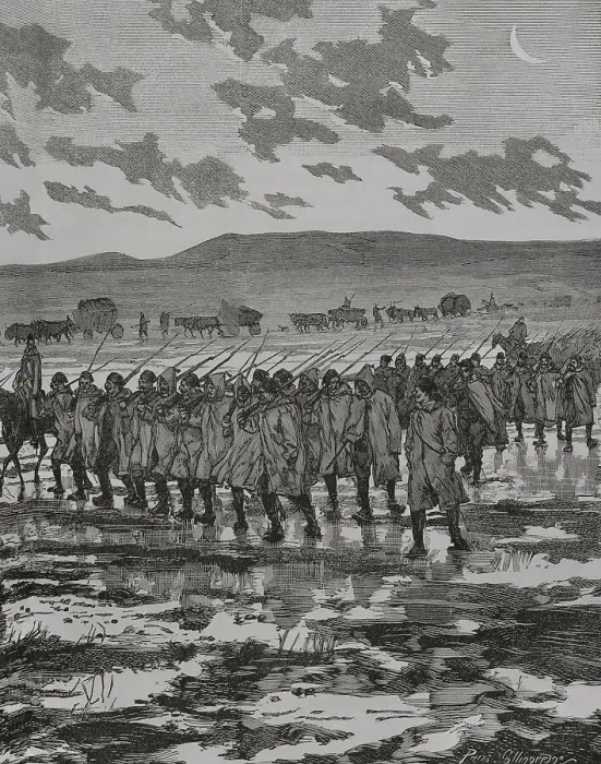 Framed Print : Russo-Turkish War (1877-1878). Turkish infantry