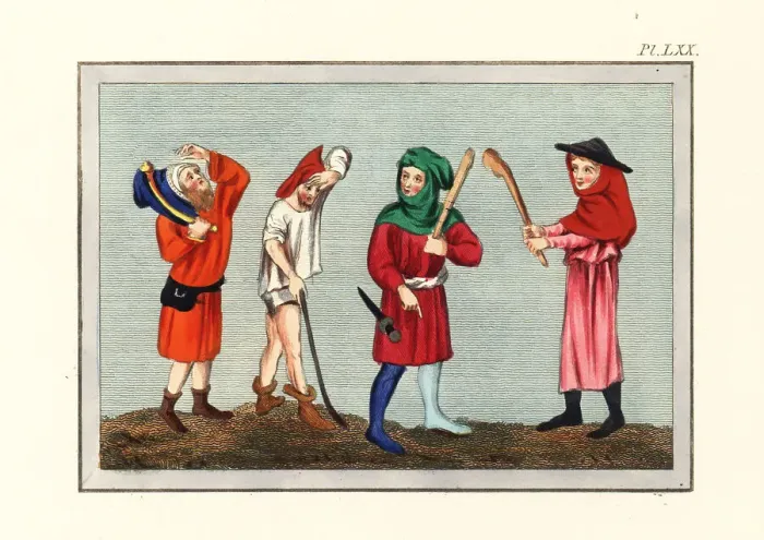 Framed Print : Rustics of the 14th century Framed Print : Rustics of the 14th century