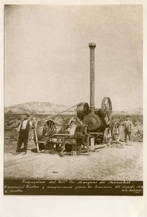 Framed Print : Ruston steam engine, vineyard in Penedes, Catalonia, Spain Framed Print : Ruston steam engine, vineyard in Penedes, Catalonia, Spain