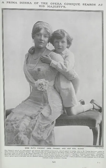 Framed Print : Ruth Vincent with her son Framed Print : Ruth Vincent with her son