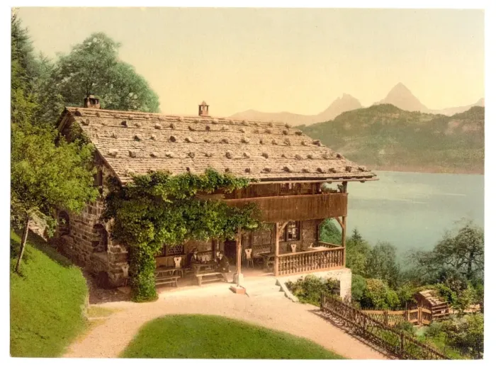 Framed Print : Rutli, general view, Lake Lucerne, Switzerland Framed Print : Rutli, general view, Lake Lucerne, Switzerland
