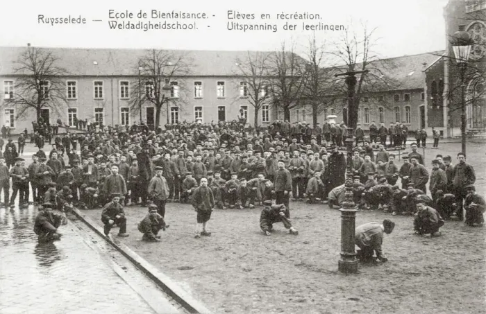 Framed Print : Ruysselede Reformatory, Belgium - Boys at play Framed Print : Ruysselede Reformatory, Belgium - Boys at play