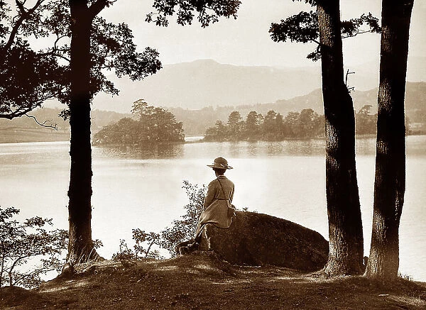 Rydal Water, Lake District, early 1900s