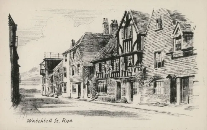 Framed Print : Rye, East Sussex - Watchbell Street Framed Print : Rye, East Sussex - Watchbell Street