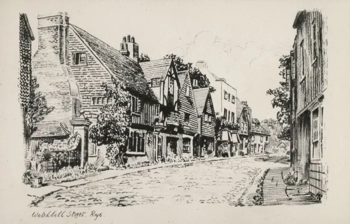Framed Print : Rye, East Sussex - Watchbell Street Framed Print : Rye, East Sussex - Watchbell Street
