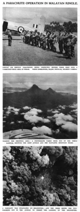 Framed Print : An S. A. S. parachute operation in the Malayan jungle Framed Print : An S. A. S. parachute operation in the Malayan jungle