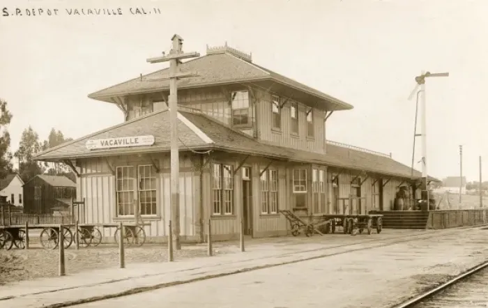 Framed Print : S. P. Depot Vacaville, California, America Framed Print : S. P. Depot Vacaville, California, America