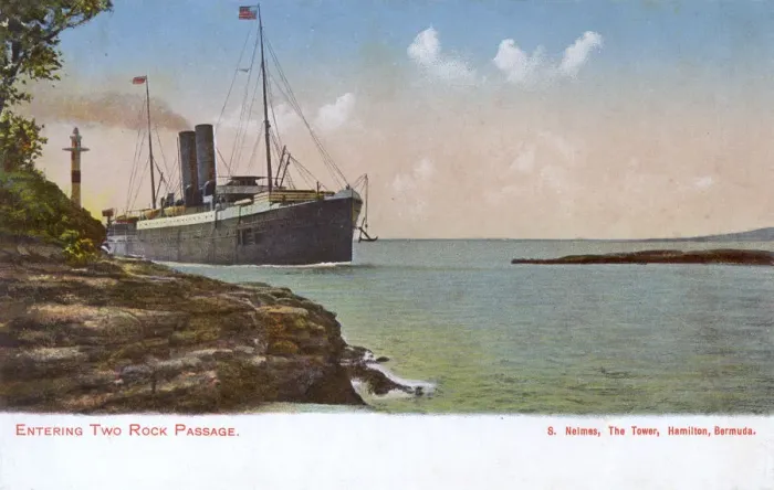 Framed Print : S. S. Trinidad entering Two Rock Passage, Bermuda Framed Print : S. S. Trinidad entering Two Rock Passage, Bermuda