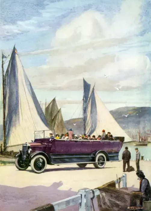 Framed Print : S Teerwood. Open-top charabanc Framed Print : S Teerwood. Open-top charabanc