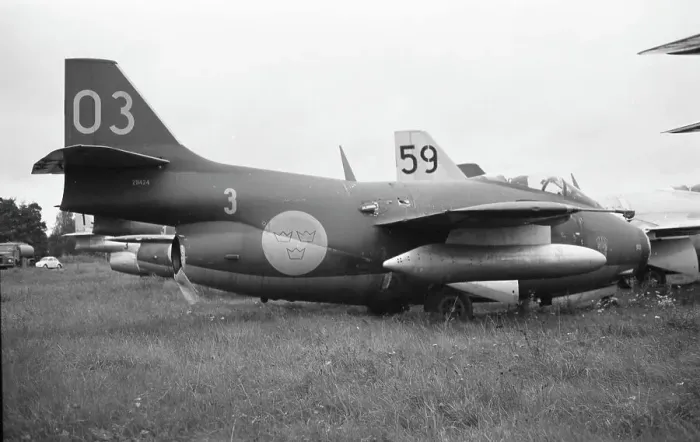 Framed Print : Saab J 29F Tunnan 29424 - 03 Framed Print : Saab J 29F Tunnan 29424 - 03