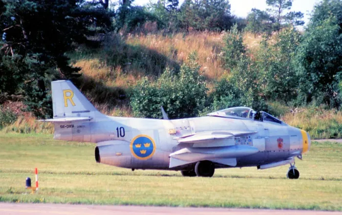 Framed Print : Saab J 29F Tunnan SE-DXB Framed Print : Saab J 29F Tunnan SE-DXB