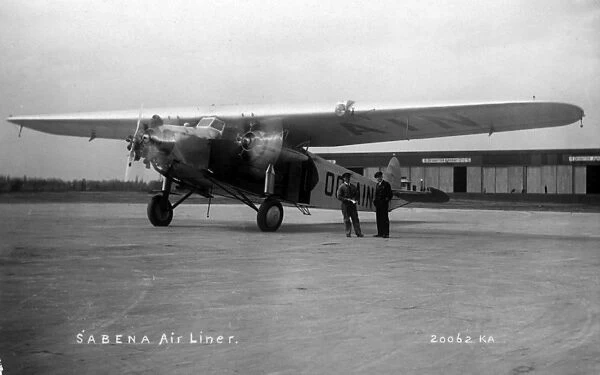 A SABCA-manufactured Fokker FVIIb-3ms OO-AIN of Sabena