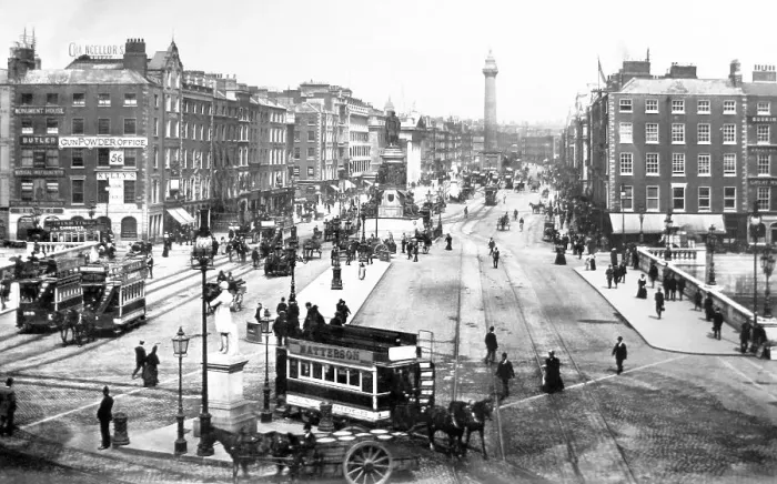 Framed Print : Sackville Street Dublin Ireland Victorian period Framed Print : Sackville Street Dublin Ireland Victorian period
