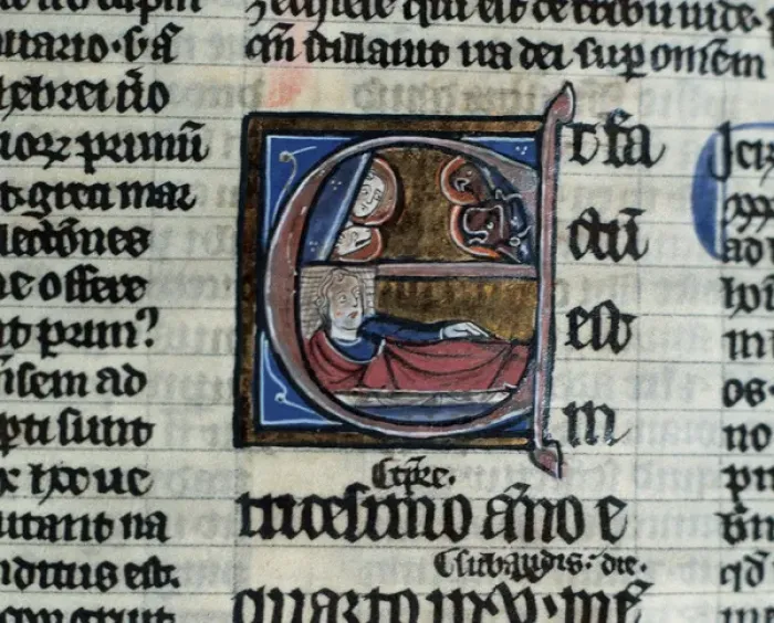Framed Print : Sacra Biblia Cum Glosa. 14th century. The prophet Ezekiel Framed Print : Sacra Biblia Cum Glosa. 14th century. The prophet Ezekiel