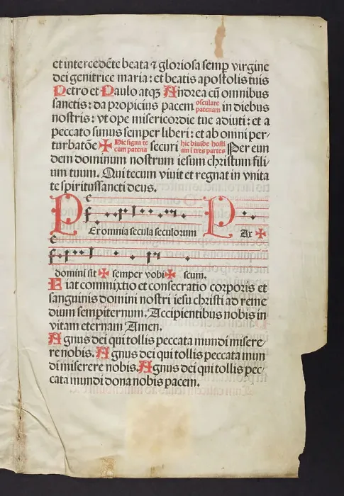 Framed Print : Sacramentary (Incunable Fragment) Framed Print : Sacramentary (Incunable Fragment)