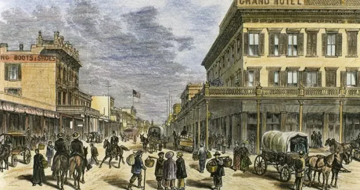 Framed Print : Sacramento in 1878 Framed Print : Sacramento in 1878