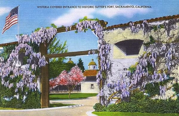 Sacramento, California, USA - Entrance to Sutters Fort