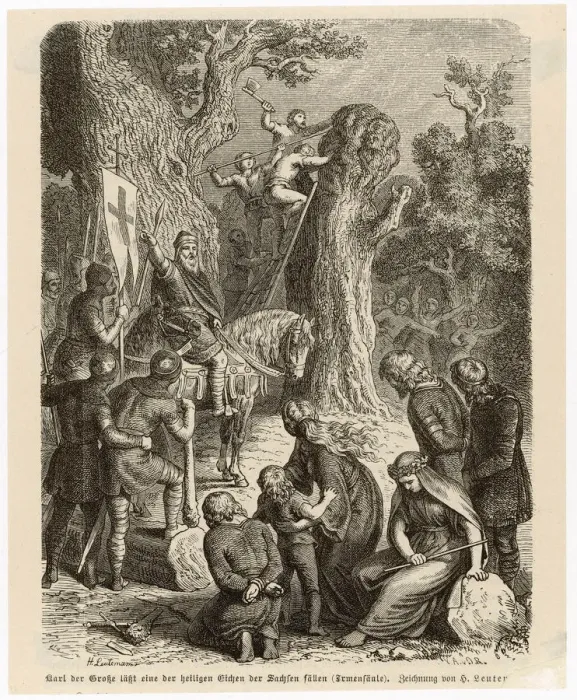 Framed Print : SACRED OAK DESTROYED Framed Print : SACRED OAK DESTROYED