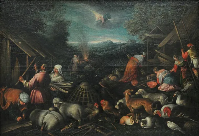 Framed Print : The Sacrifice of Noah after the flood, by Leandro Bassano Framed Print : The Sacrifice of Noah after the flood, by Leandro Bassano