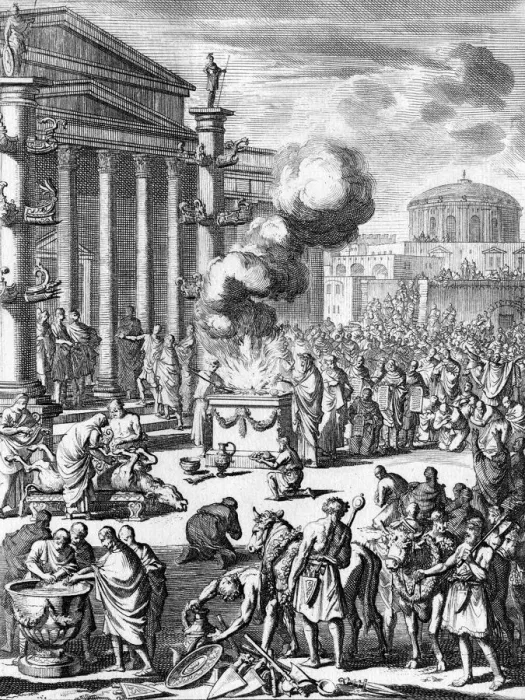 Framed Print : SACRIFICE AT TEMPLE Framed Print : SACRIFICE AT TEMPLE