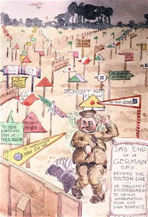 Framed Print : Sad End of a German Spy Behind the British Line, WW1 Framed Print : Sad End of a German Spy Behind the British Line, WW1