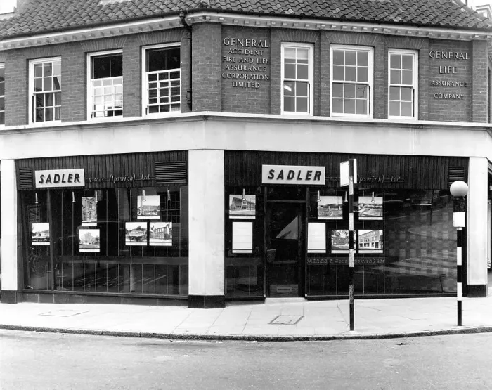 Framed Print : Sadler, Estate Agents & The General Life Assurance Co. in Ip Framed Print : Sadler, Estate Agents & The General Life Assurance Co. in Ip