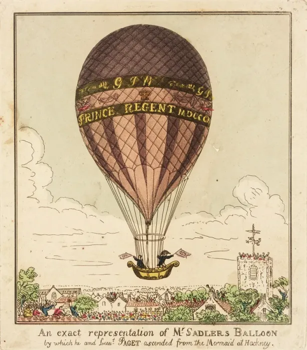 Framed Print : Sadler and Paget balloon ascent, Hackney Framed Print : Sadler and Paget balloon ascent, Hackney