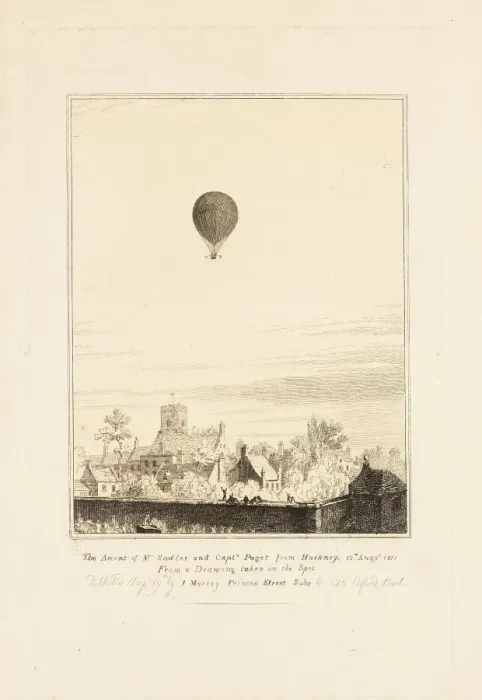 Framed Print : Sadler and Paget balloon ascent, Hackney Framed Print : Sadler and Paget balloon ascent, Hackney