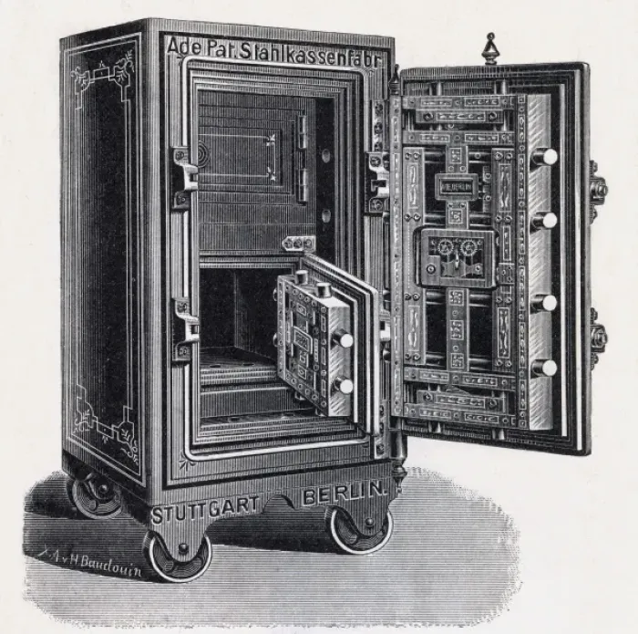 Framed Print : Safe on Wheels C1900 Framed Print : Safe on Wheels C1900