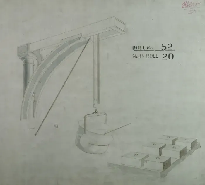 Framed Print : Safety ladle showing crane mounting Framed Print : Safety ladle showing crane mounting