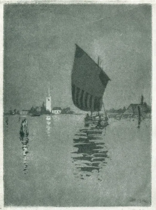 Framed Print : Sail Boat. An artwork showing a sailboat on the water Framed Print : Sail Boat. An artwork showing a sailboat on the water