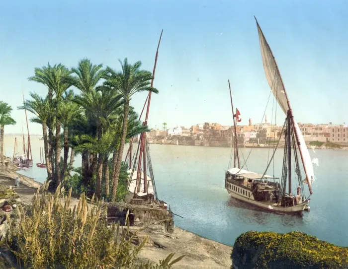 Framed Print : Sailboat on the Nile, Cairo, Egypt Framed Print : Sailboat on the Nile, Cairo, Egypt