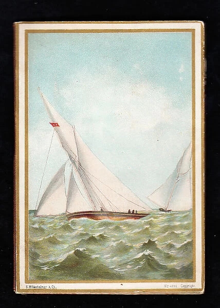 Sailing boats on a greetings card