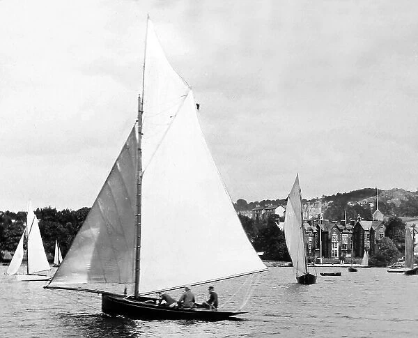 Sailing in Bowness Bay on Windermere, Victorian period
