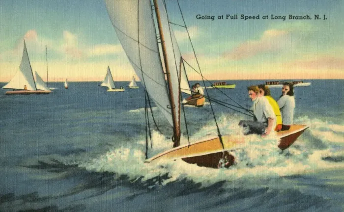 Framed Print : Sailing at Long Branch, New Jersey, USA Framed Print : Sailing at Long Branch, New Jersey, USA