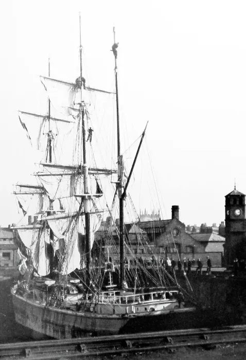 Framed Print : sailing ship in whitehaven harbour Framed Print : sailing ship in whitehaven harbour
