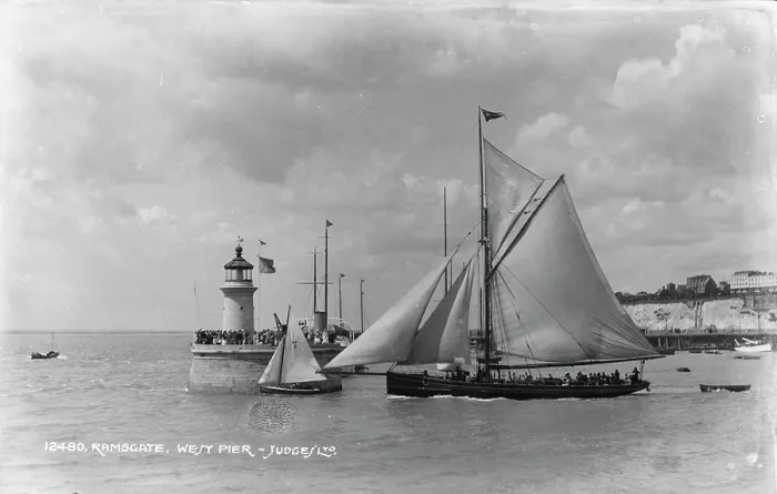Framed Print : Sailing Vessels at Ramsgate West Pier Framed Print : Sailing Vessels at Ramsgate West Pier