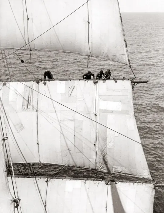 Framed Print : Sailors in the rigging, Finnish ship Herzogen Cecilie, 1933 Framed Print : Sailors in the rigging, Finnish ship Herzogen Cecilie, 1933