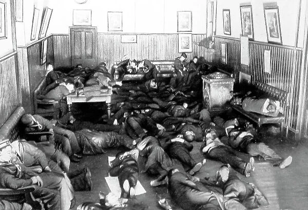 Sailors sleeping on floor - Royal Sailors Rest, Portsmouth