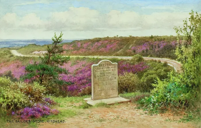 Framed Print : The Sailor's Stone, Hindhead, Surrey Framed Print : The Sailor's Stone, Hindhead, Surrey