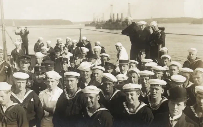 Framed Print : US Sailors and Swedish Coastal Artillerymen - Stockholm Framed Print : US Sailors and Swedish Coastal Artillerymen - Stockholm