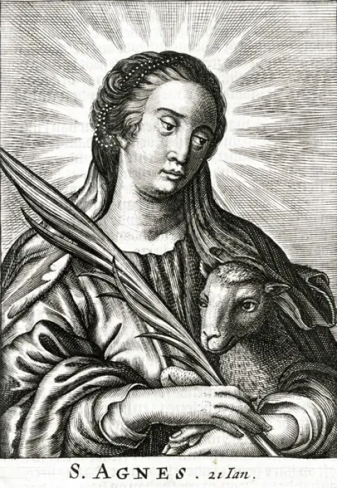 Framed Print : Saint Agnes / Anon Framed Print : Saint Agnes / Anon
