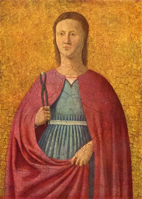 Framed Print : Saint Apollonia by Piero della Francesca Framed Print : Saint Apollonia by Piero della Francesca