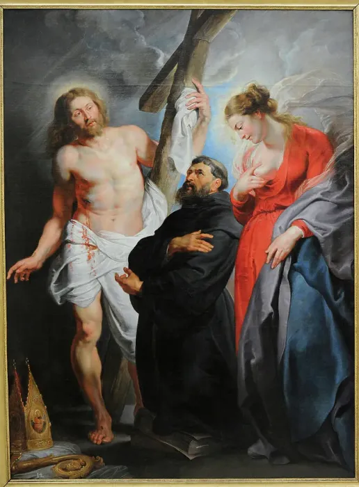 Framed Print : Saint Augustine between Christ and Mary by Rubens Framed Print : Saint Augustine between Christ and Mary by Rubens