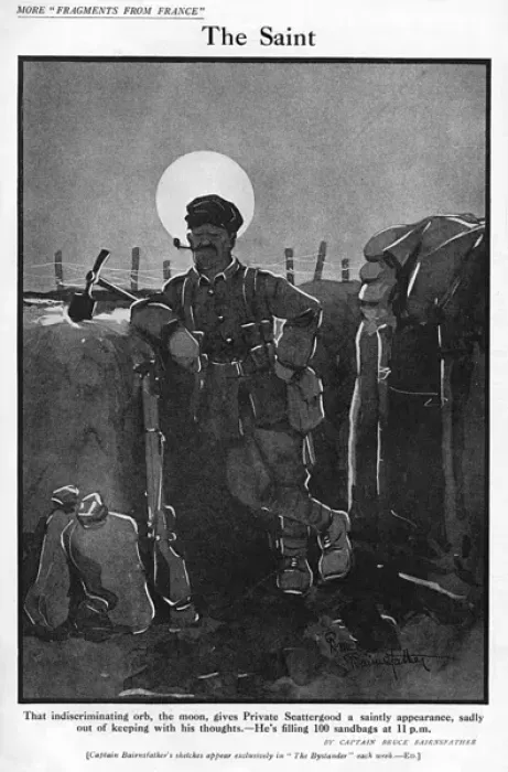 Framed Print : The Saint, by Bairnsfather Framed Print : The Saint, by Bairnsfather